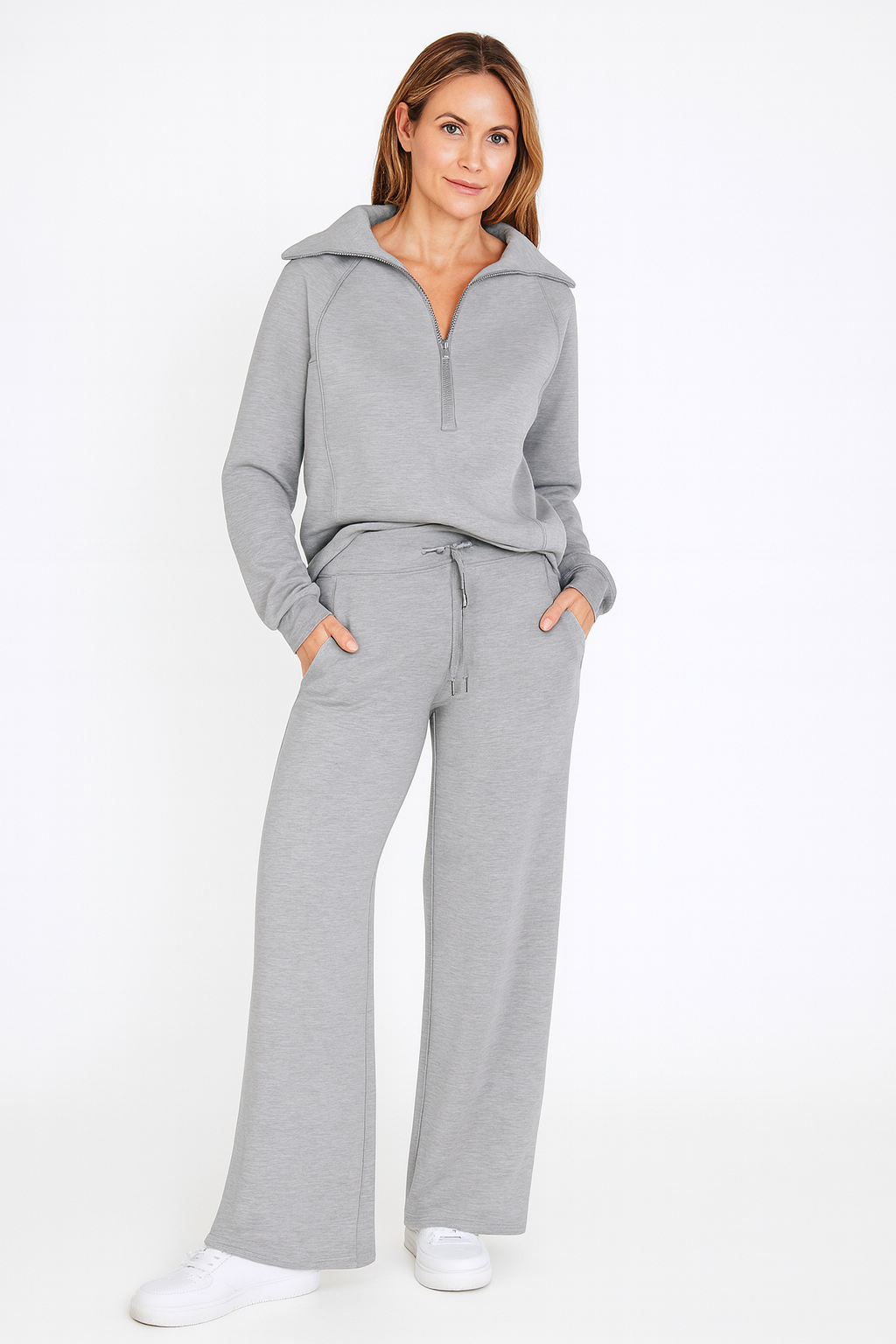 Triplechic™ Zip-Up Wide-Leg Lounge Set