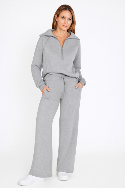 Triplechic™ Zip-Up Wide-Leg Lounge Set