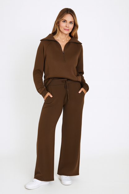 Triplechic™ Zip-Up Wide-Leg Lounge Set