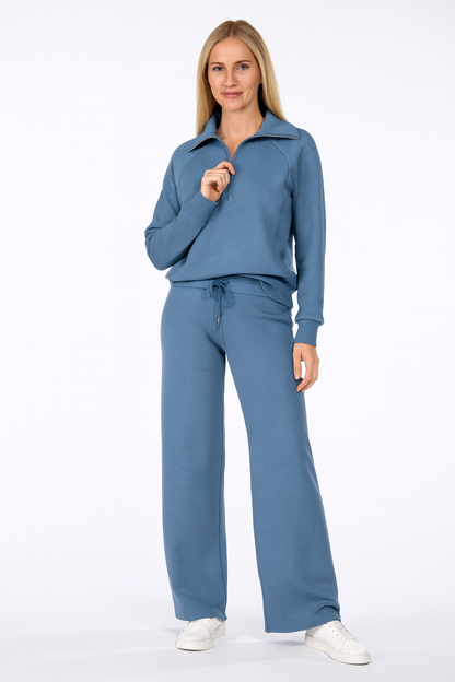 Triplechic™ Zip-Up Wide-Leg Lounge Set