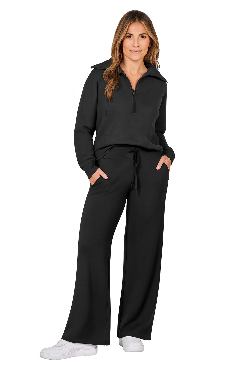 Triplechic™ Zip-Up Wide-Leg Lounge Set