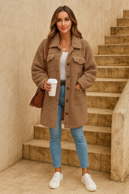 Triplechic™ Luxe Plush Lapel Coat