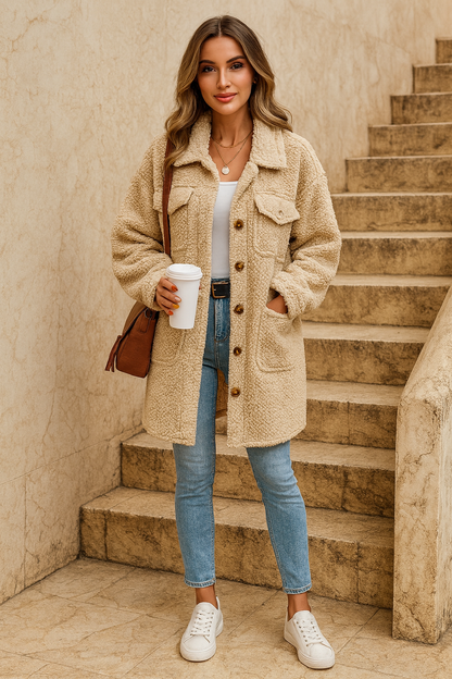 Triplechic™ Luxe Plush Lapel Coat