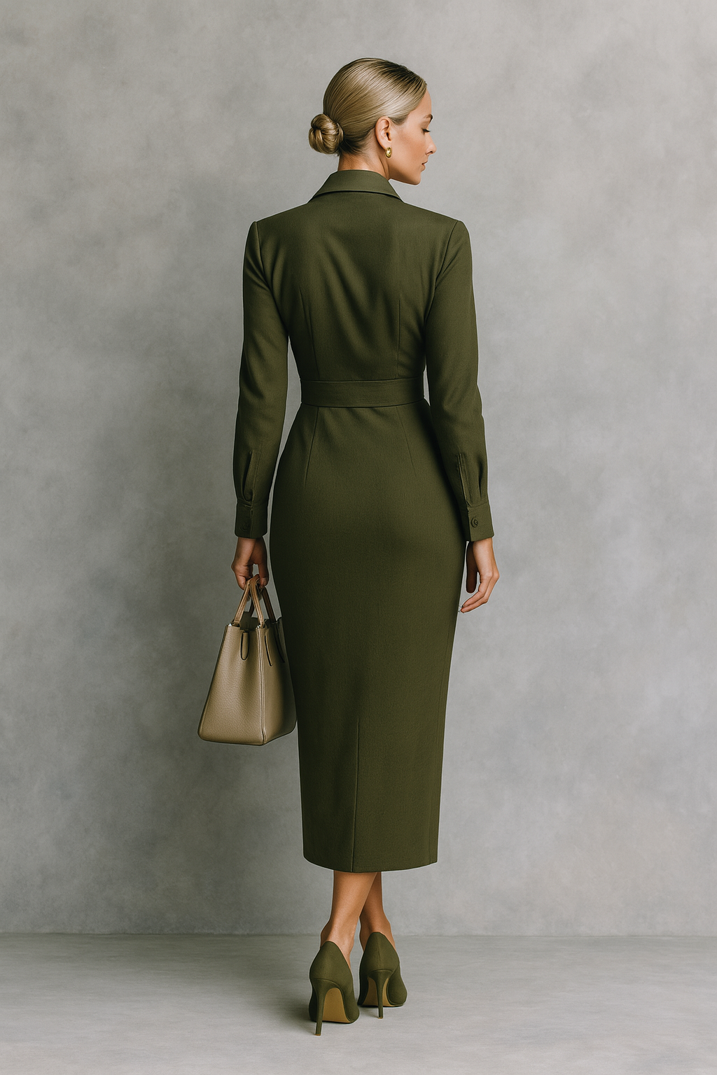 Triplechic™ Slim-Fit Long Sleeve Dress