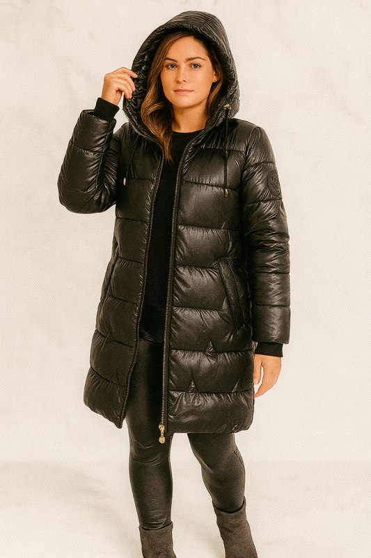 Triplechic™ Elegant Hooded Down Jacket
