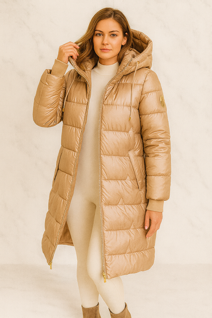 Triplechic™ Elegant Hooded Down Jacket