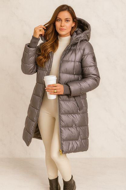 Triplechic™ Elegant Hooded Down Jacket