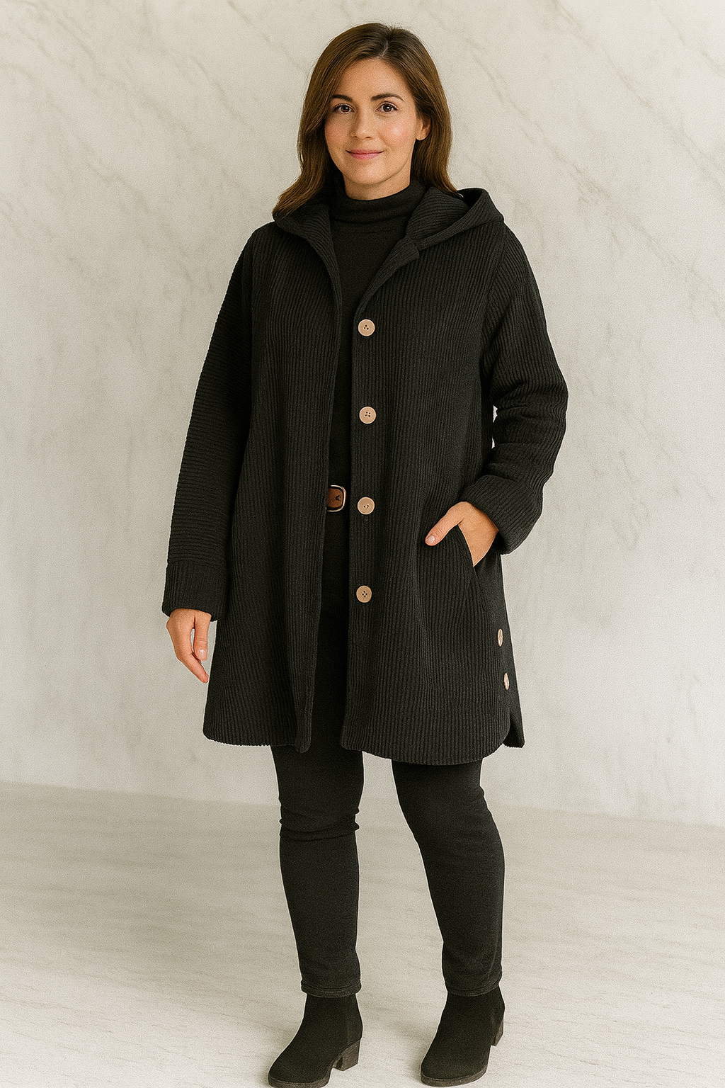 Triplechic™ Hooded Corduroy Casual Jacket