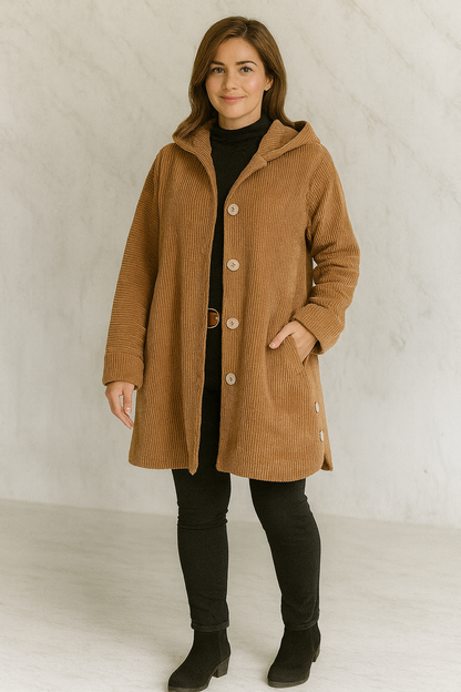 Triplechic™ Hooded Corduroy Casual Jacket