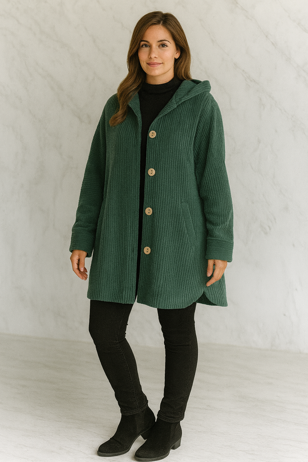 Triplechic™ Hooded Corduroy Casual Jacket