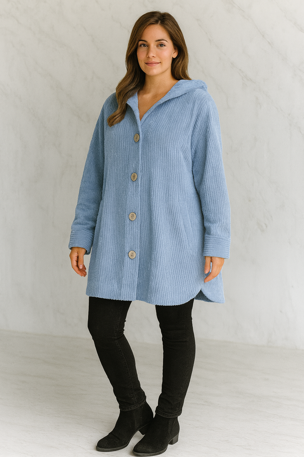 Triplechic™ Hooded Corduroy Casual Jacket