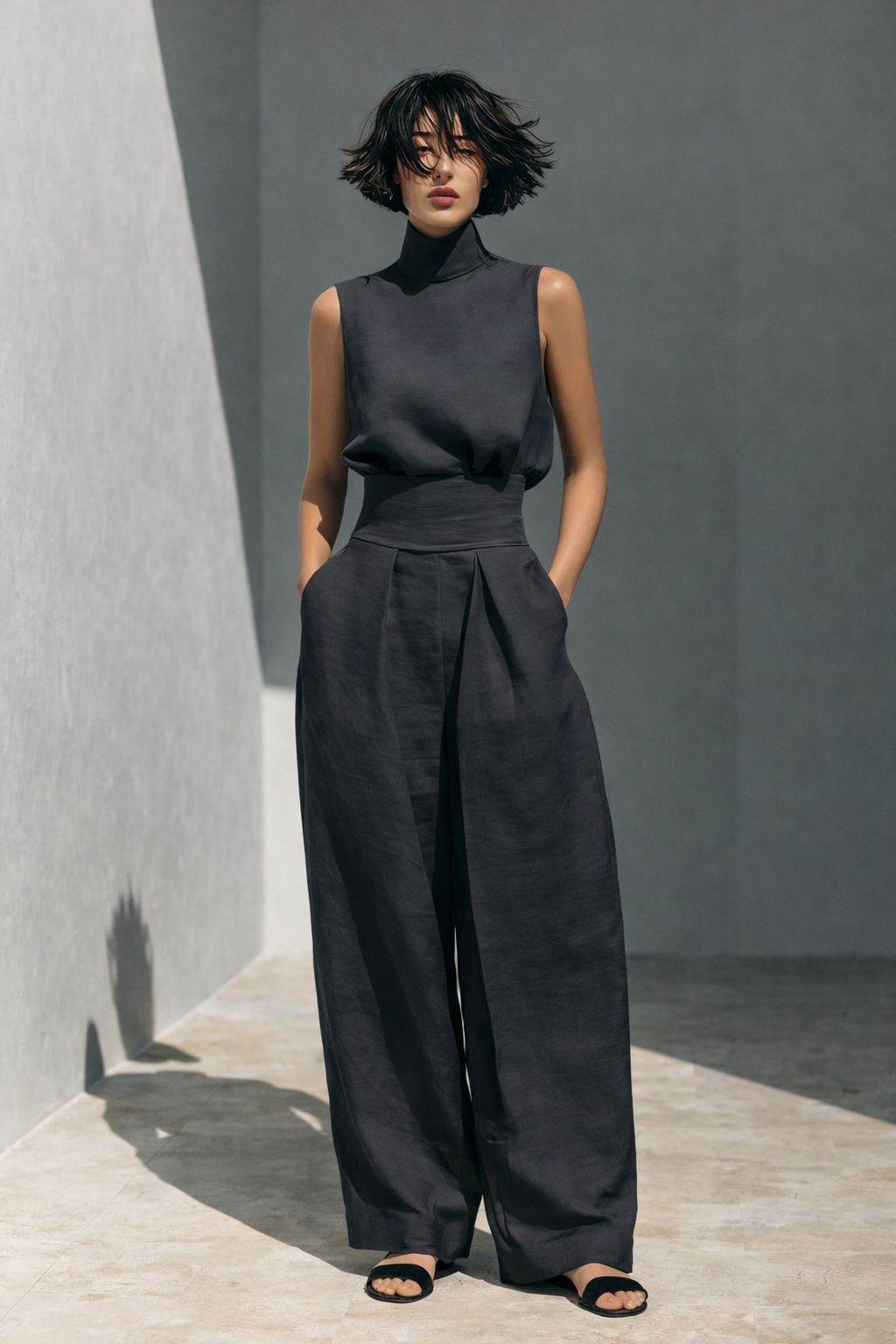 Triplechic™ LinenEase Wide-Leg Set