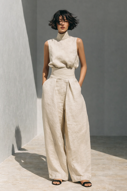 Triplechic™ LinenEase Wide-Leg Set