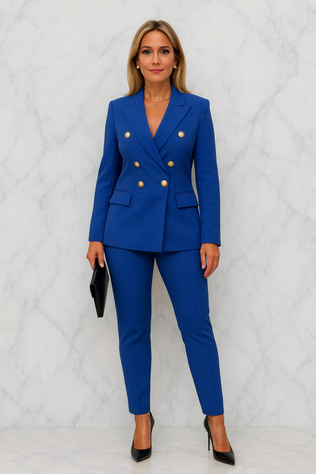 Triplechic™ Lapel Blazer & Slim-Fit Trousers Set