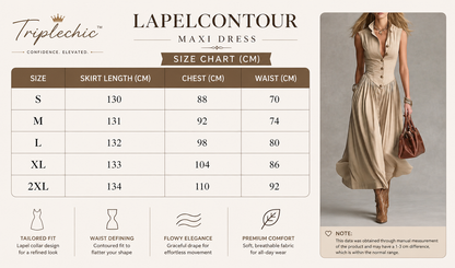 Triplechic™ LapelContour Maxi Dress