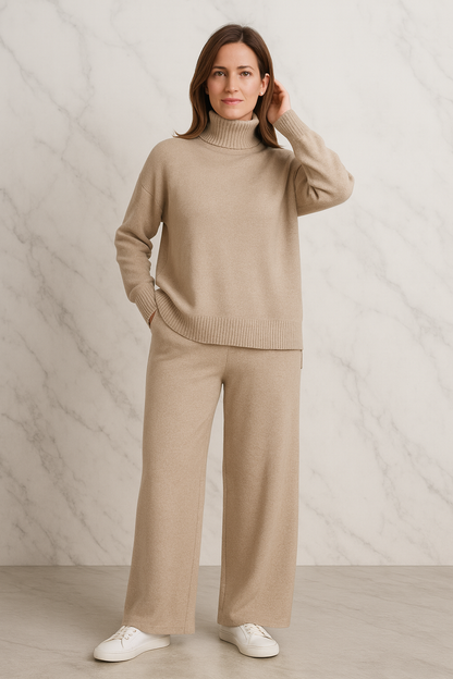 Triplechic™ Luxe Knit Turtleneck Two-Piece Set