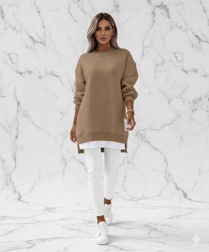 Triplechic™ Zip-Accent Sweater Dress