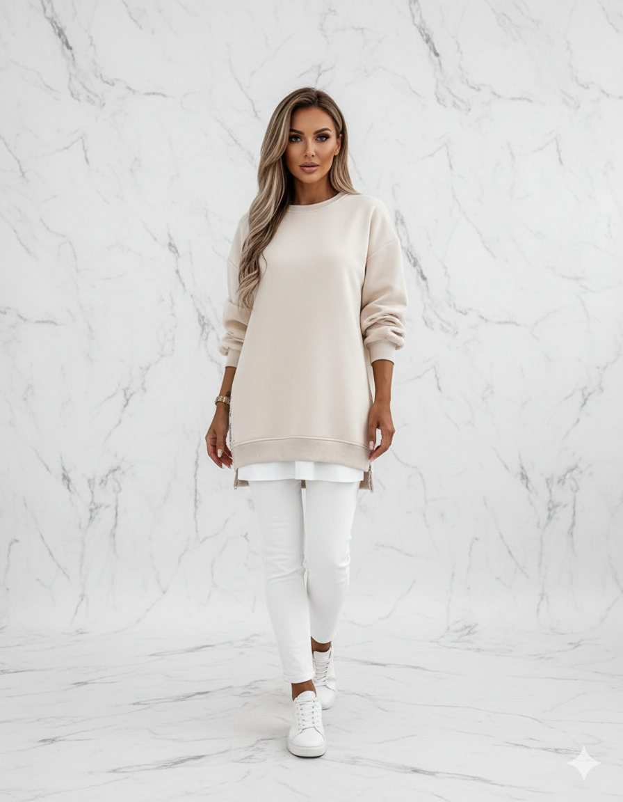 Triplechic™ Zip-Accent Sweater Dress