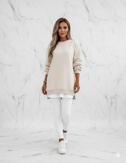 Triplechic™ Zip-Accent Sweater Dress