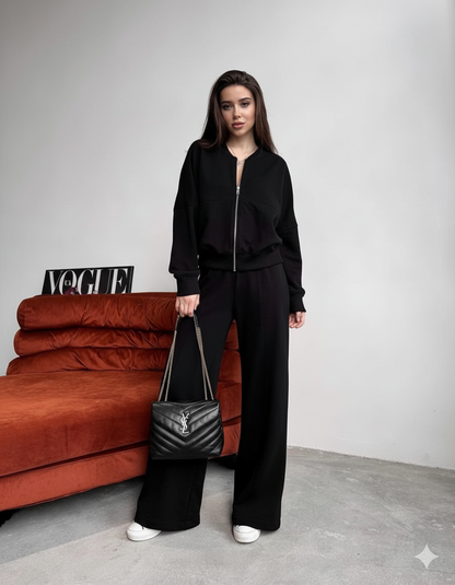 Triplechic™ Spring Zip Cardigan Suit Set