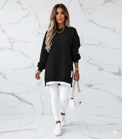 Triplechic™ Zip-Accent Sweater Dress