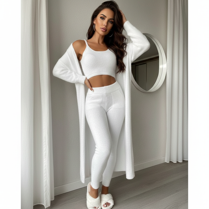 Triplechic™ Plush Ribbed 3-Piece Lounge Set