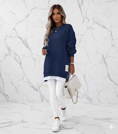 Triplechic™ Zip-Accent Sweater Dress