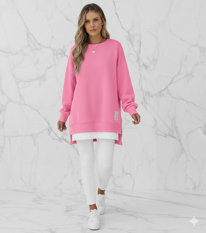 Triplechic™ Zip-Accent Sweater Dress