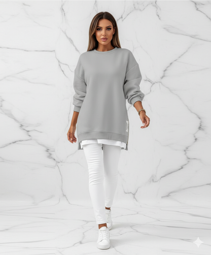Triplechic™ Zip-Accent Sweater Dress