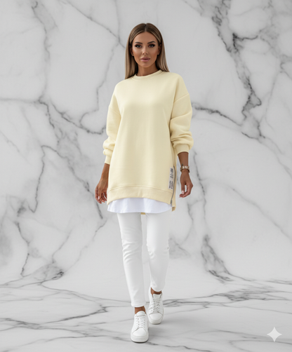 Triplechic™ Zip-Accent Sweater Dress