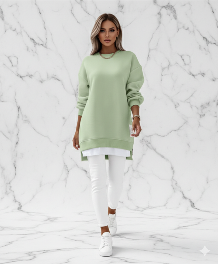 Triplechic™ Zip-Accent Sweater Dress