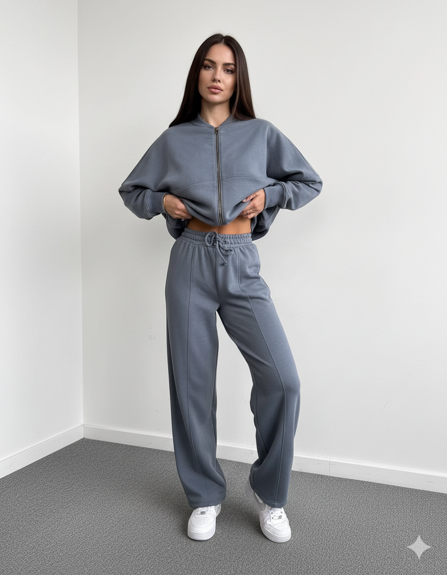 Triplechic™ Spring Zip Cardigan Suit Set