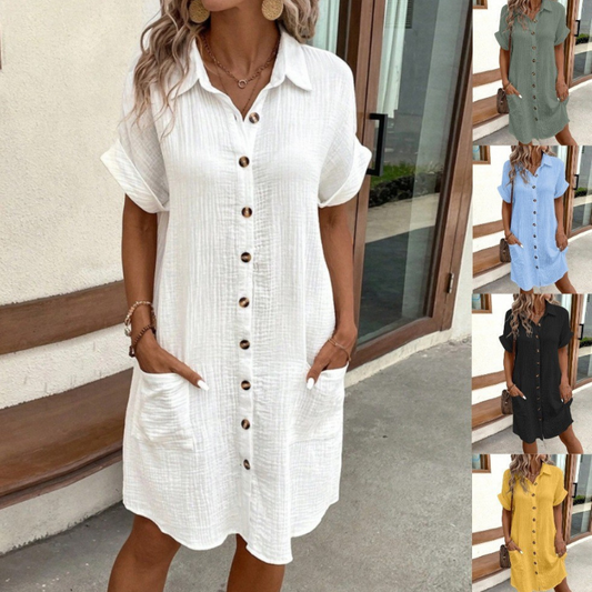 Triplechic™ Everyday Ease V-Neck Shirt Dress