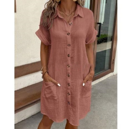 Triplechic™ Everyday Ease V-Neck Shirt Dress