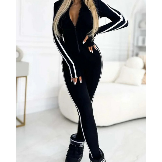 Triplechic™ Sporty Zip-Up Long Sleeve Jumpsuit