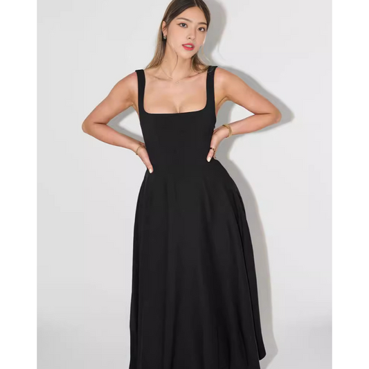 Triplechic™ Muse Square-Neck Midi Dress