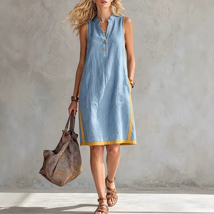 Triplechic™ VButton Pocket Dress