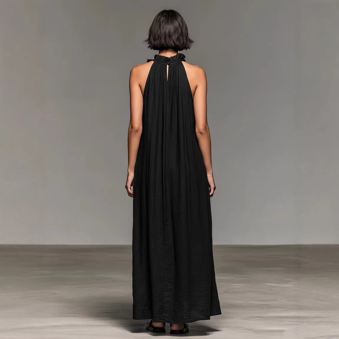 Triplechic™ HalterRuffle Flow Maxi Dress