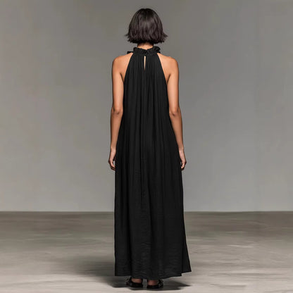 Triplechic™ HalterRuffle Flow Maxi Dress