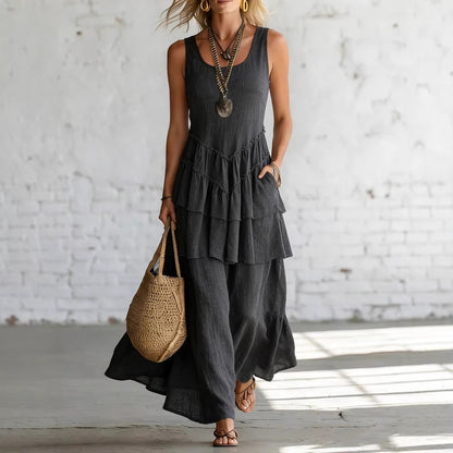 Triplechic™ LinenFlow Maxi Dress