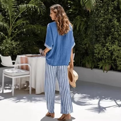 Triplechic™ StripeFlow Tunic Set