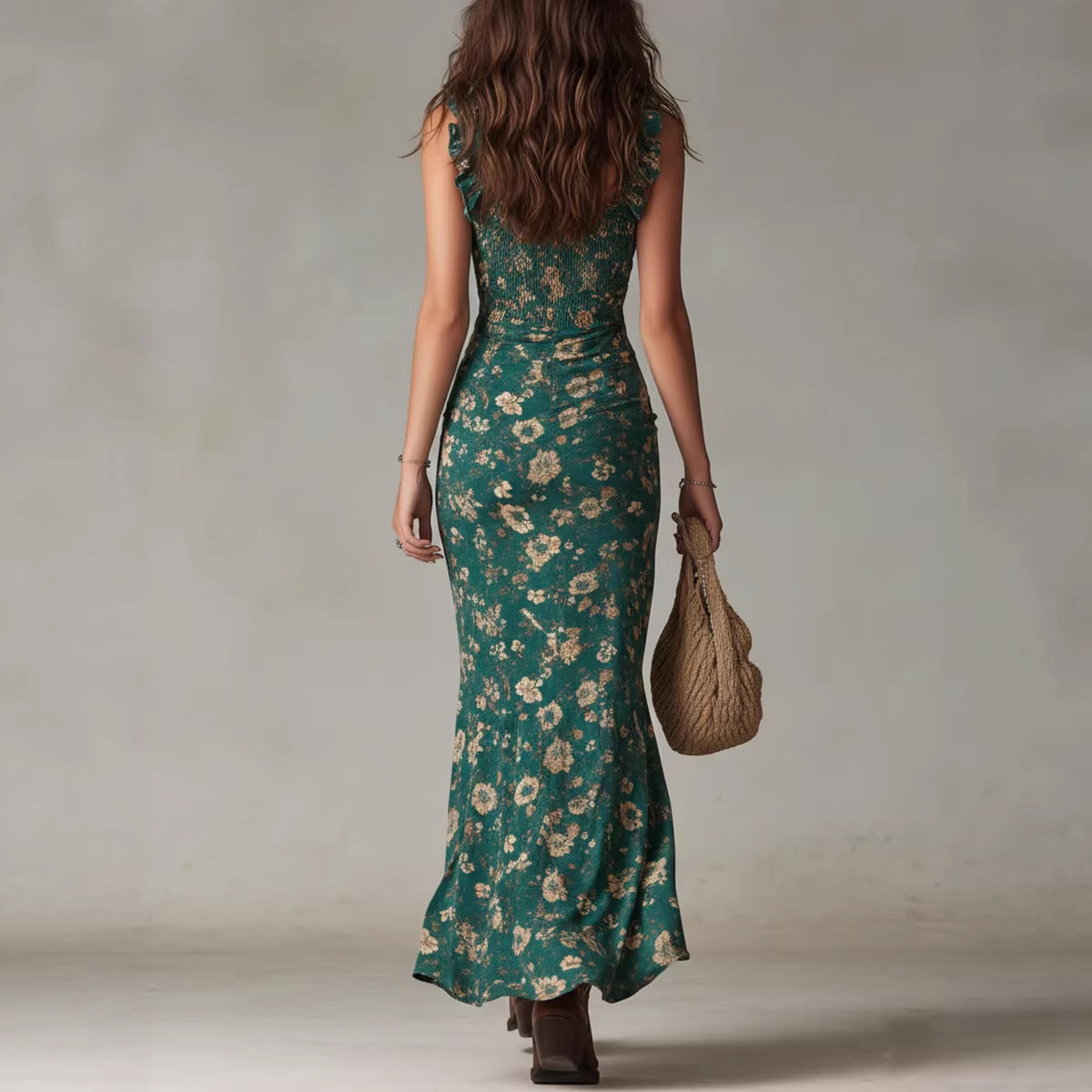 Triplechic™ RuffleSculpt Slit Dress
