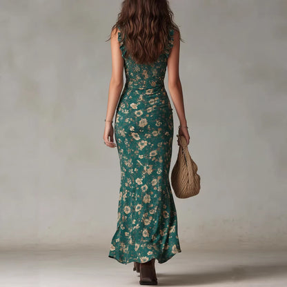 Triplechic™ RuffleSculpt Slit Dress
