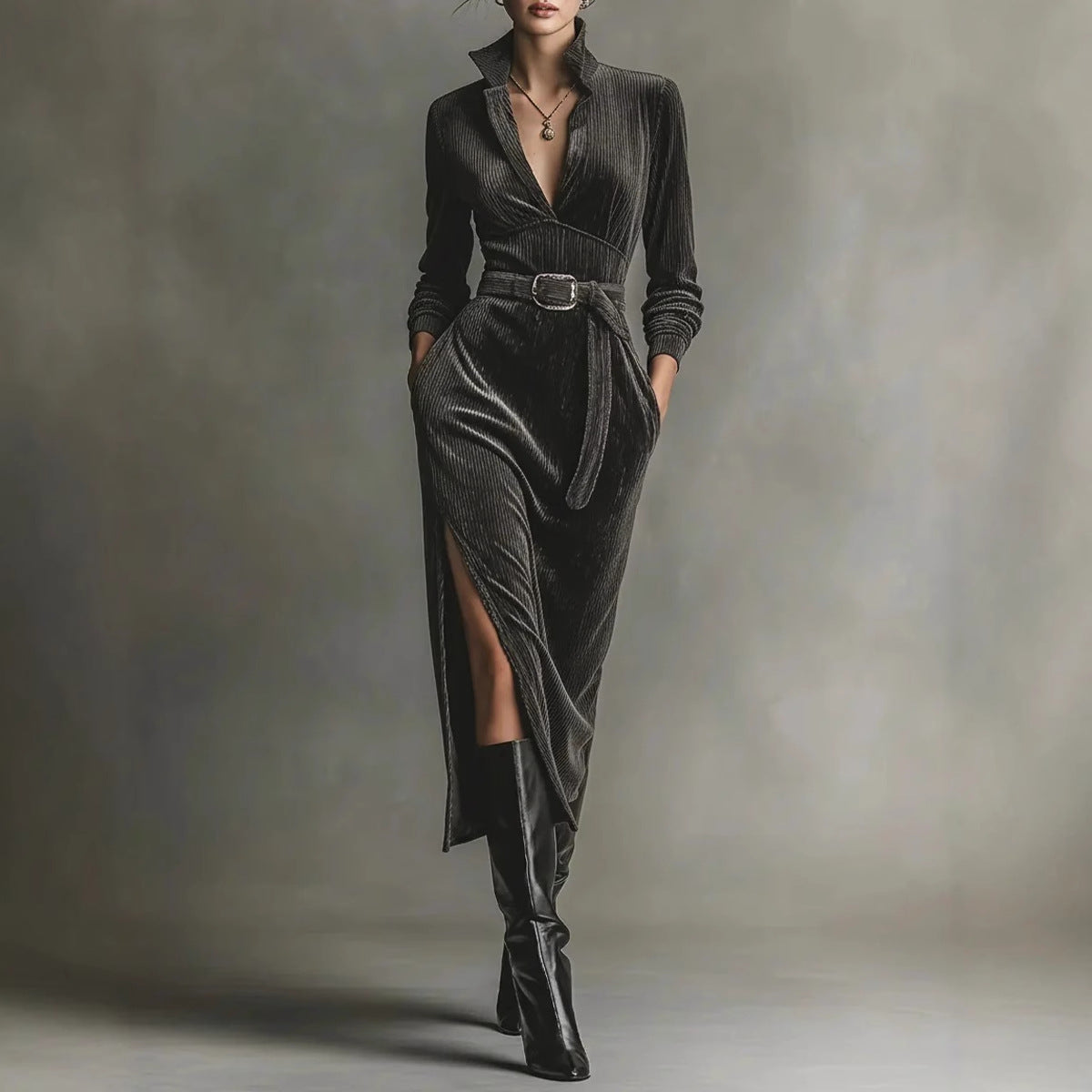 Triplechic™ VelaTie Slit Dress