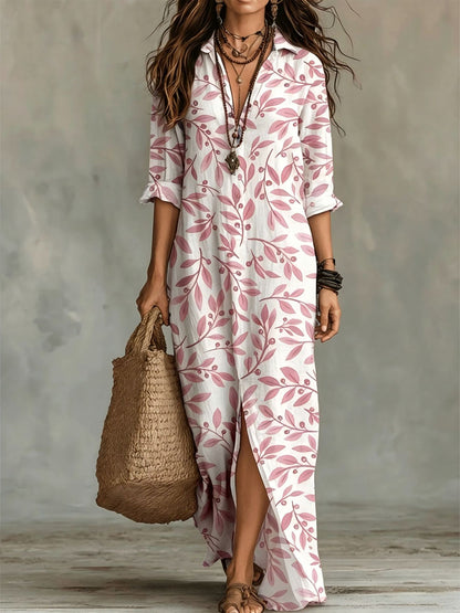 Triplechic™ PrintLapel Flow Dress