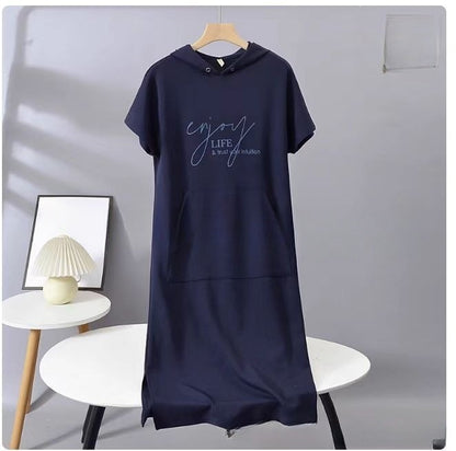 Triplechic™ Women's Short Sleeve Hoodie Dress