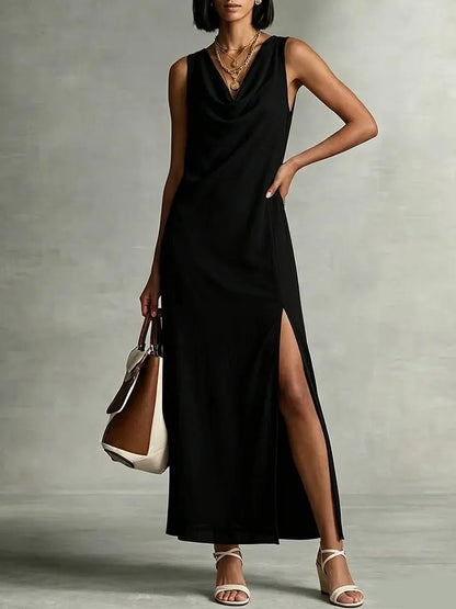 Triplechic™ DrapeSculpt Slit Dress