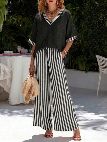 Triplechic™ StripeFlow Tunic Set