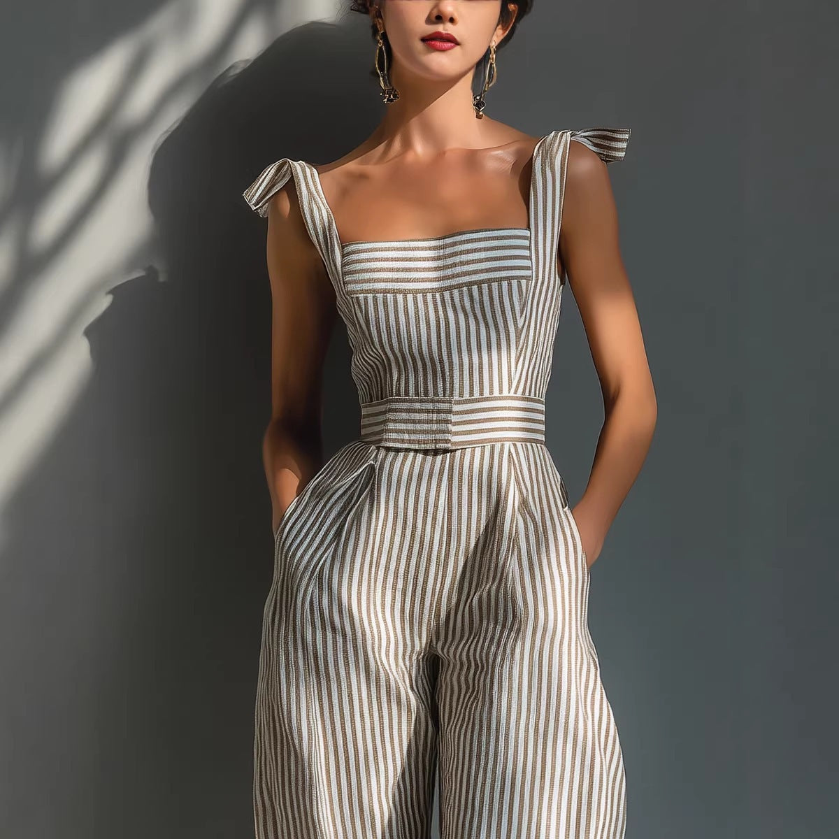 Triplechic™ LinenFlow Stripe Jumpsuit