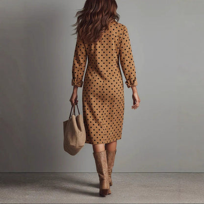 Triplechic™ French Polka Dot Pleated Dress